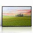 Large abstract wall art depicting the rolling hills of Palouse, USA in muted earth tones on framed acrylic.