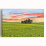 Black and white photo of Palouse fields on stretched canvas, ideal for kitchen wall art.