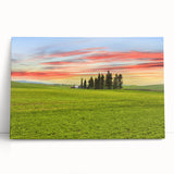 Black and white stretched canvas of Palouse scenery, ideal for kitchen wall art or bedroom.