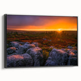 Black and white framed canvas depicting a vintage West Virginia landscape, suitable for bedroom decor.