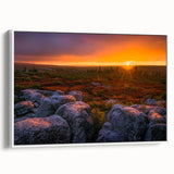 Vintage poster art of West Virginia scenery on framed canvas, featuring colorful art in extra large format.