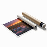 Extra large rolled print featuring a serene West Virginia landscape in soft green and blue tones.