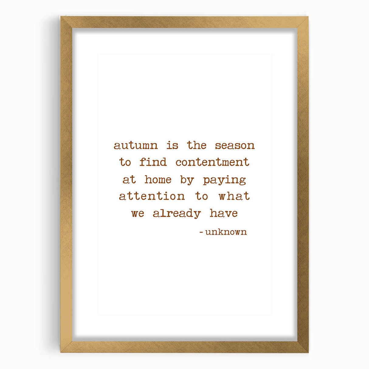 Extra large abstract art print featuring textured autumn hues on a gold-framed canvas, ideal for living room decor.