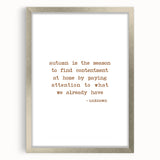 Textured abstract art print depicting autumnal colors in a silver frame, ideal for bedroom art.