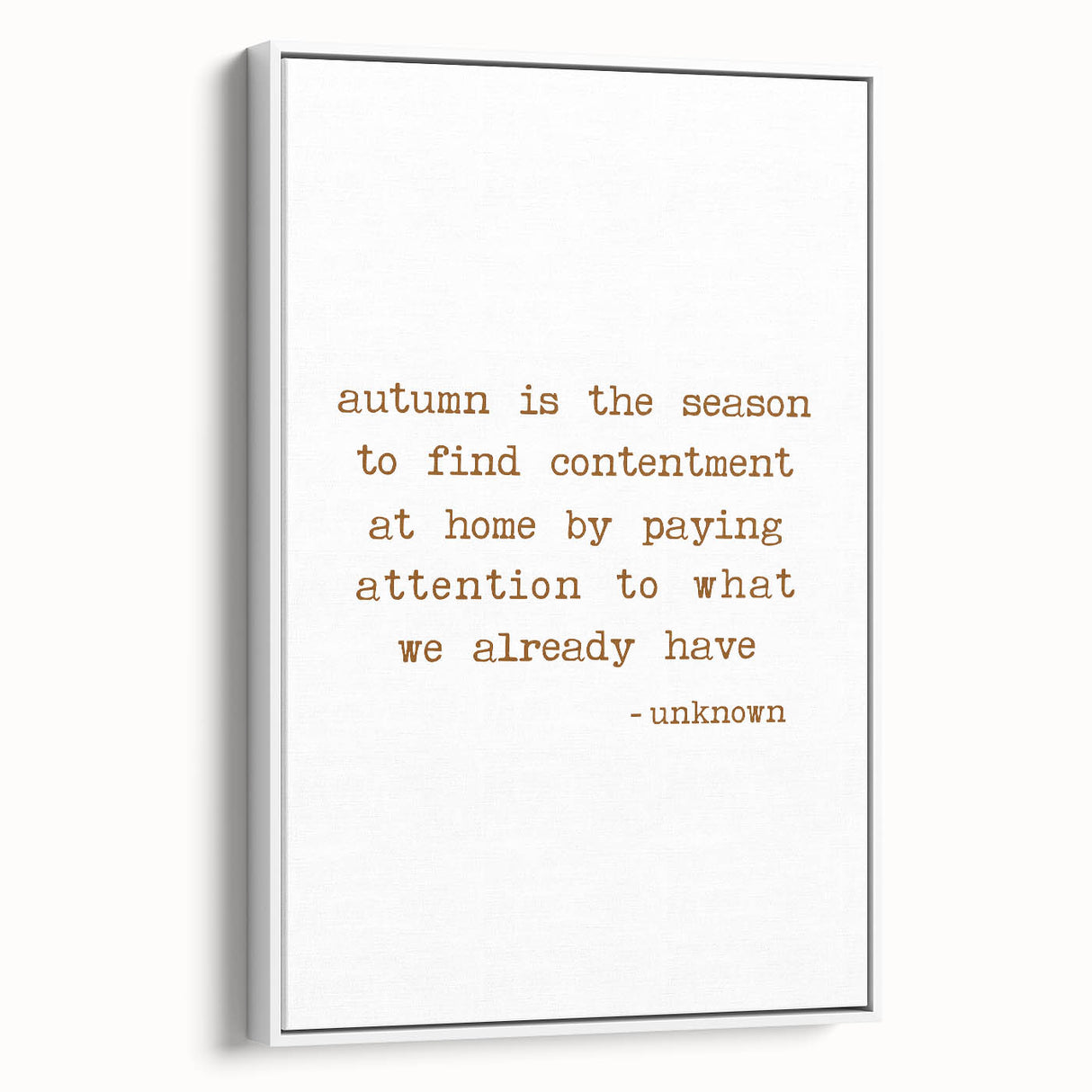 Vintage poster art depicting an autumnal scene with vibrant orange and red leaves on a large framed canvas.