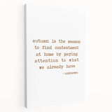 Autumn-themed stretched canvas featuring a forest in fall colors, ideal for kitchen wall art.