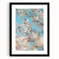 Extra large abstract art print featuring vibrant spring colors and textures on a framed canvas, ideal for living room decor.