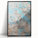 Large abstract wall art featuring spring-inspired splashes of green and pink on a black acrylic framed canvas.