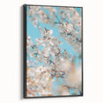 Black and white landscape art painting on framed canvas, depicting a vintage spring scene, ideal for bedroom decor.