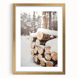 Extra large abstract art print with textured design in cool blues and whites, framed in gold, ideal for living room decor.