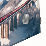 Large abstract wall art featuring assorted vehicles in muted colors on acrylic glass, suitable for dining room art.