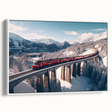 Framed vintage poster art of colorful vehicles on a black background, ideal for living room decor.