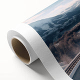 Art deco poster featuring colorful vintage cars on a rolled canvas, ideal for nursery wall art.