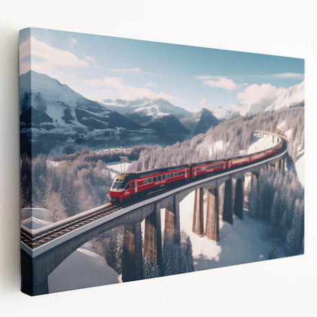 Large stretched canvas featuring a colorful array of vintage vehicles, ideal for kitchen wall art.