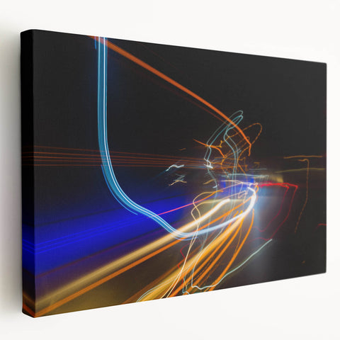Urban Light Trail Abstract Wall Art – Dynamic Modern Photography