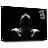 Shadowed Stillness – Emotive Minimalist Silhouette Wall Art