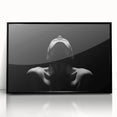 Shadowed Stillness – Emotive Minimalist Silhouette Wall Art