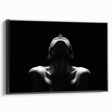 Shadowed Stillness – Emotive Minimalist Silhouette Wall Art