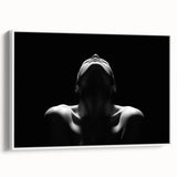Shadowed Stillness – Emotive Minimalist Silhouette Wall Art