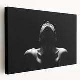 Shadowed Stillness – Emotive Minimalist Silhouette Wall Art