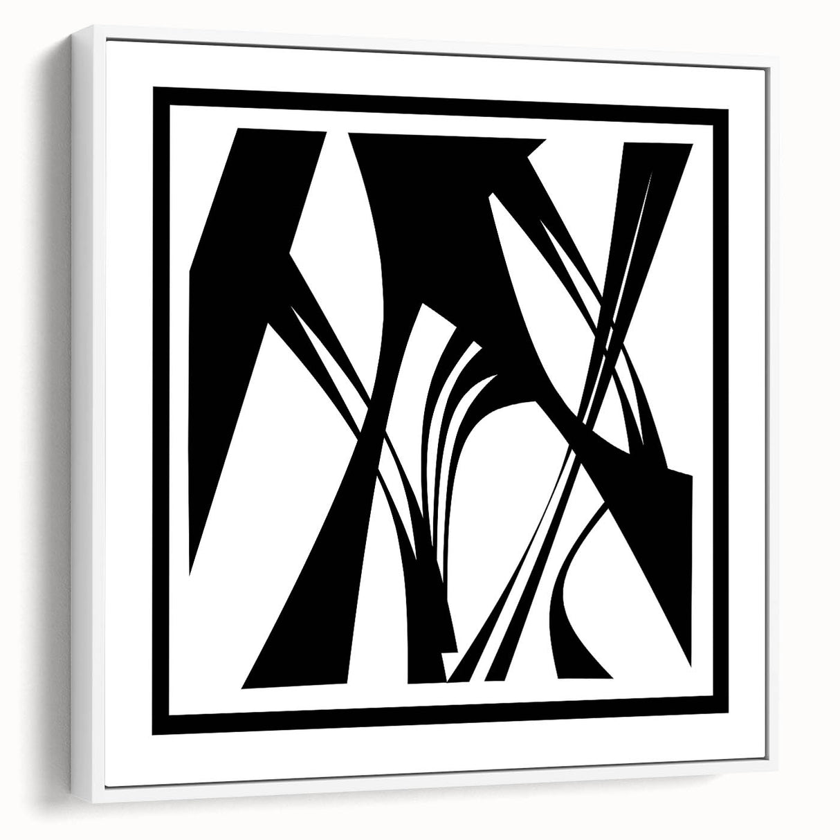 Minimalist Black & White Abstract Bedroom Wall Art – Canvas & Prints