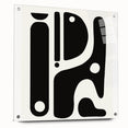 Black and White Office Wall Art – Abstract Modern Geometric Design