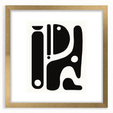 Black and White Office Wall Art – Abstract Modern Geometric Design