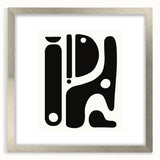 Black and White Office Wall Art – Abstract Modern Geometric Design