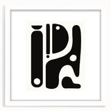 Black and White Office Wall Art – Abstract Modern Geometric Design