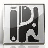 Black and White Office Wall Art – Abstract Modern Geometric Design