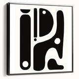 Black and White Office Wall Art – Abstract Modern Geometric Design