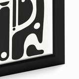 Black and White Office Wall Art – Abstract Modern Geometric Design