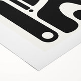 Black and White Office Wall Art – Abstract Modern Geometric Design