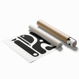 Black and White Office Wall Art – Abstract Modern Geometric Design