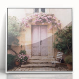 Art deco style door design in white framed acrylic, ideal for nursery wall art.