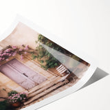 Extra large wall art featuring line art flowers on a rolled print, set against a muted backdrop.