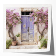 Extra large wall art featuring a Greek door architecture in muted earth tones on glossy photo print.