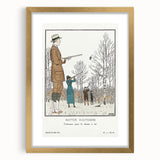 Art Deco Wall Art – Stylish Hunting Costumes in Autumn Scene