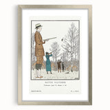 Art Deco Wall Art – Stylish Hunting Costumes in Autumn Scene