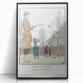 Art Deco Wall Art – Stylish Hunting Costumes in Autumn Scene