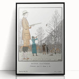 Art Deco Wall Art – Stylish Hunting Costumes in Autumn Scene
