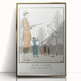 Art Deco Wall Art – Stylish Hunting Costumes in Autumn Scene