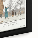 Art Deco Wall Art – Stylish Hunting Costumes in Autumn Scene