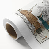 Art Deco Wall Art – Stylish Hunting Costumes in Autumn Scene