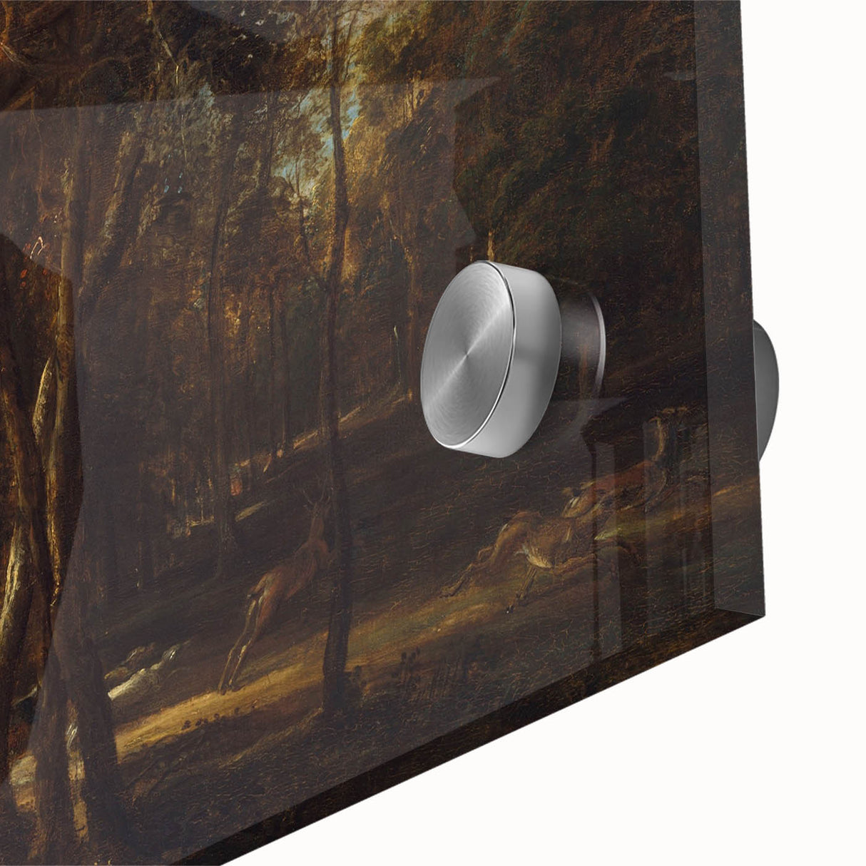 Baroque Art - Enchanting Forest Scene with Rococo Elegance Wall Art