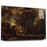 Baroque Art - Enchanting Forest Scene with Rococo Elegance Wall Art