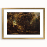 Baroque Art - Enchanting Forest Scene with Rococo Elegance Wall Art