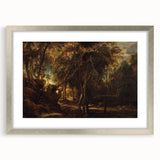 Baroque Art - Enchanting Forest Scene with Rococo Elegance Wall Art