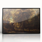 Baroque Art - Enchanting Forest Scene with Rococo Elegance Wall Art