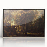 Baroque Art - Enchanting Forest Scene with Rococo Elegance Wall Art
